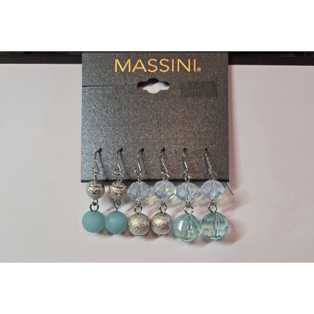 Massini Earrings Mint Silver One Size